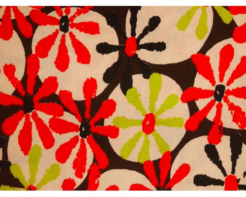 Linen Fabric - Hawaiian Flowers